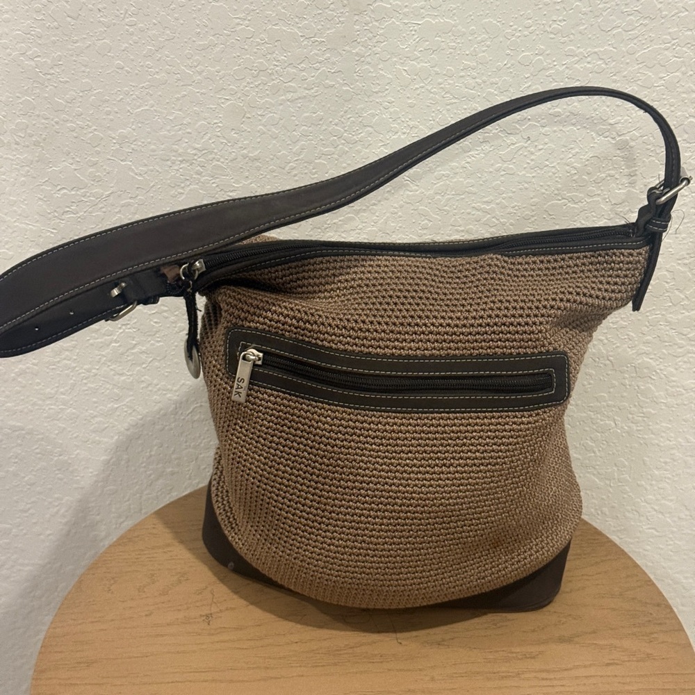 The Sak Taupe‎ Knit Shoulder Bag